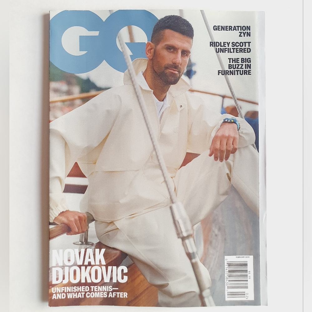 GQ Magazine February, 2025 Novak Djokovic